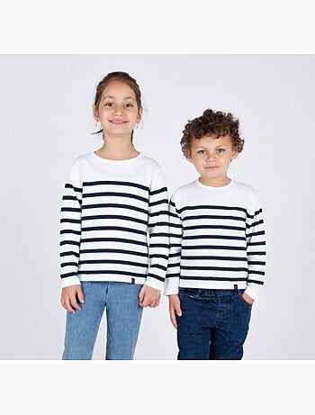 Gestreepte trui voor kinderen 'Breizh Océan', matrozentrui voor jongens of meisjes