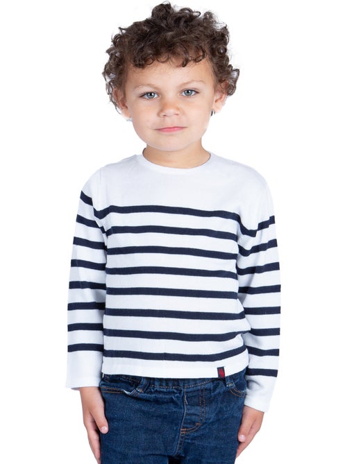 Gestreepte trui voor kinderen 'Breizh Océan', matrozentrui voor jongens of meisjes - Kiabi Gestreepte trui voor kinderen 'Breizh Océan', matrozentrui voor jongens of meisjes - Kiabi