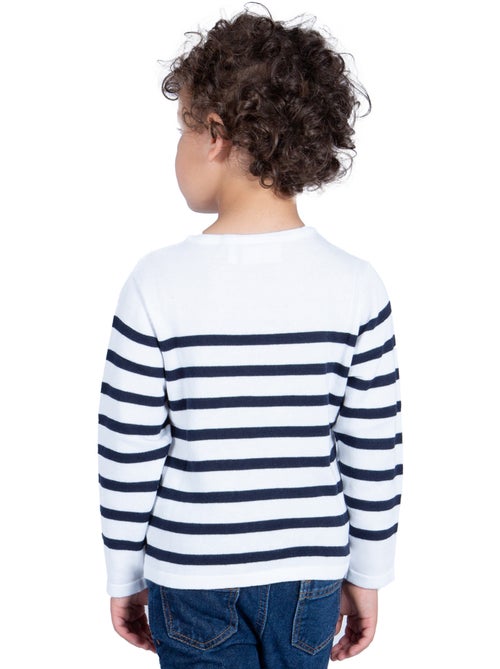 Gestreepte trui voor kinderen 'Breizh Océan', matrozentrui voor jongens of meisjes - Kiabi Gestreepte trui voor kinderen 'Breizh Océan', matrozentrui voor jongens of meisjes - Kiabi
