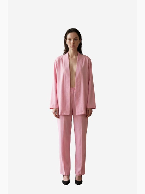 Gestreepte tweedelige co-ord set met open kraag my fashion - Kiabi