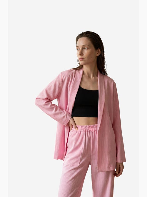 Gestreepte tweedelige co-ord set met open kraag my fashion - Kiabi