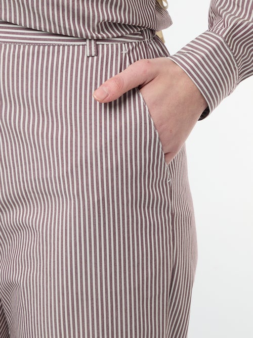 Gestreepte wijde broek - Kiabi