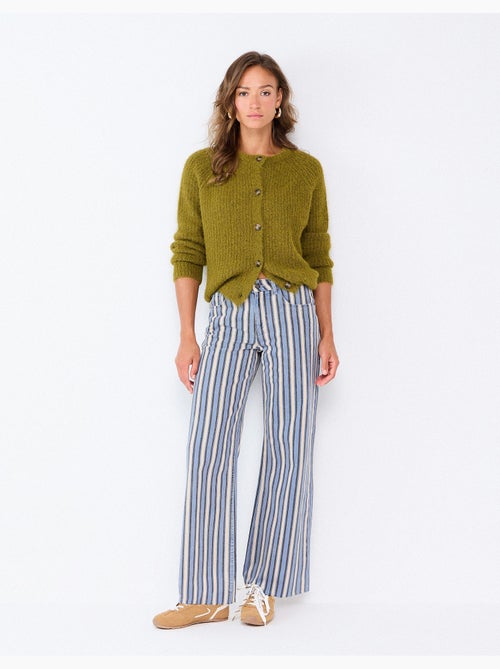 Gestreepte wijde jeans, mo fashion - Kiabi Gestreepte wijde jeans, mo fashion - Kiabi