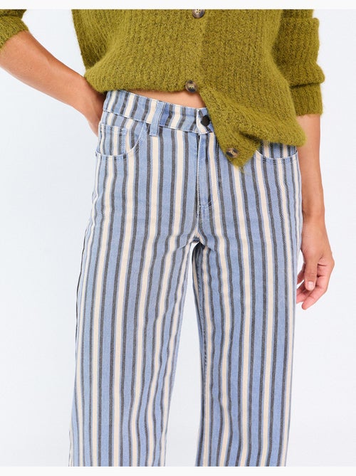 Gestreepte wijde jeans, mo fashion - Kiabi Gestreepte wijde jeans, mo fashion - Kiabi