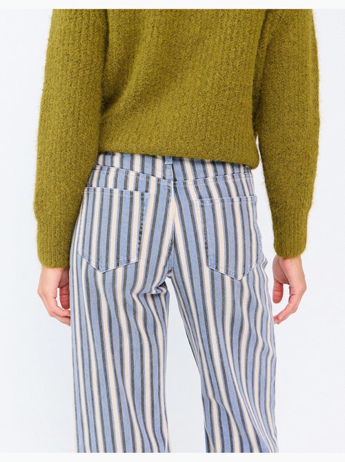 Gestreepte wijde jeans, mo fashion - Kiabi Gestreepte wijde jeans, mo fashion - Kiabi