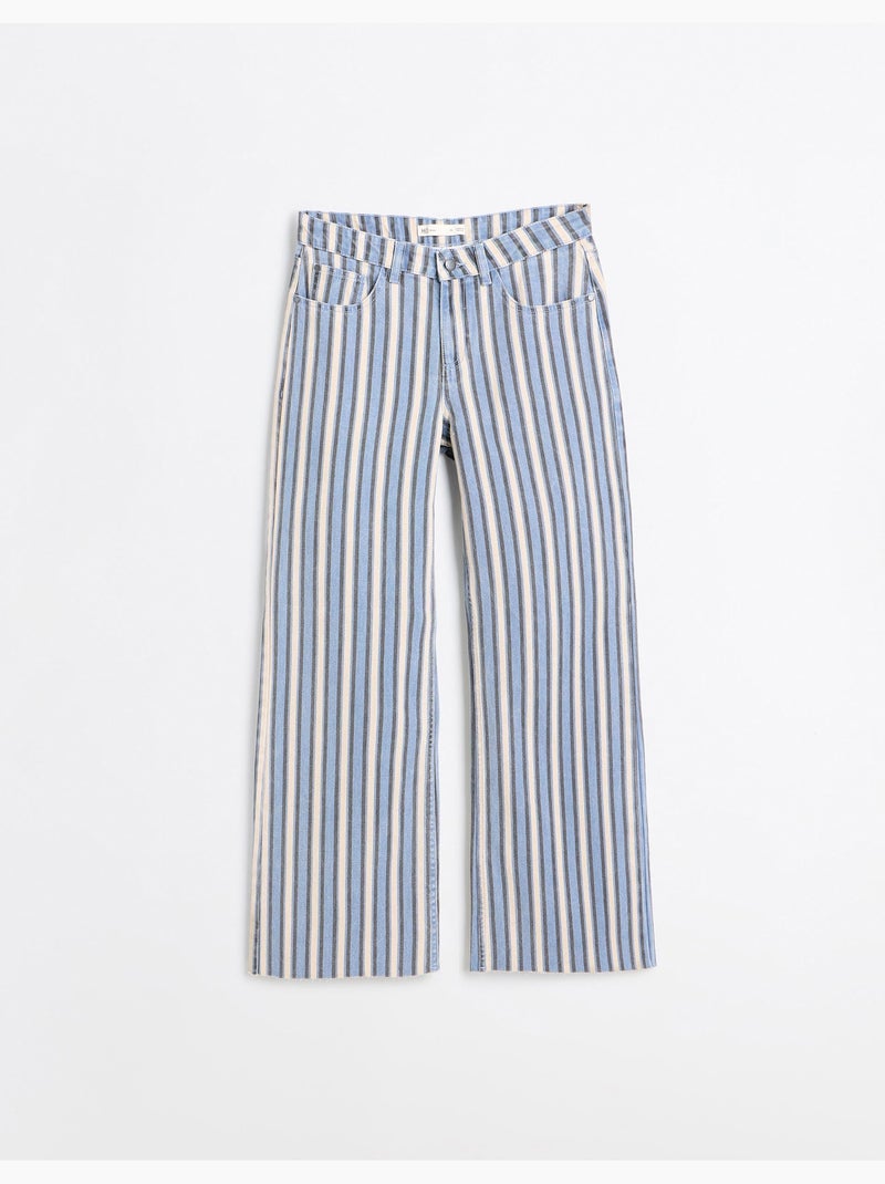 Gestreepte wijde jeans, mo fashion Blauw - Kiabi