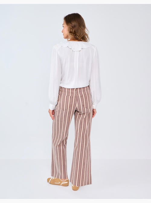Gestreepte wijde jeans, mo fashion - Kiabi Gestreepte wijde jeans, mo fashion - Kiabi