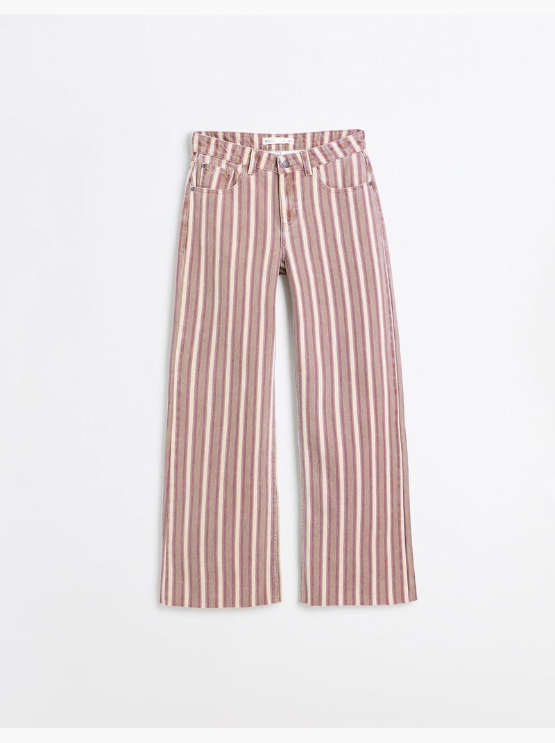 Gestreepte wijde jeans, mo fashion Roze - Kiabi