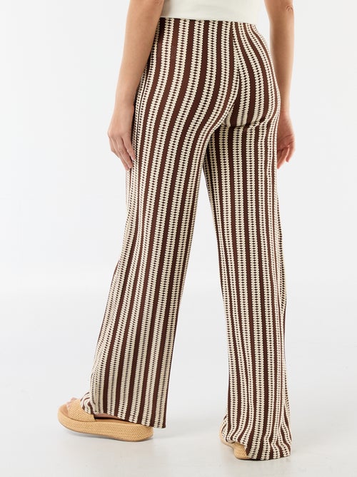 Gestreepte zwangerschapsbroek van tricot - Kiabi