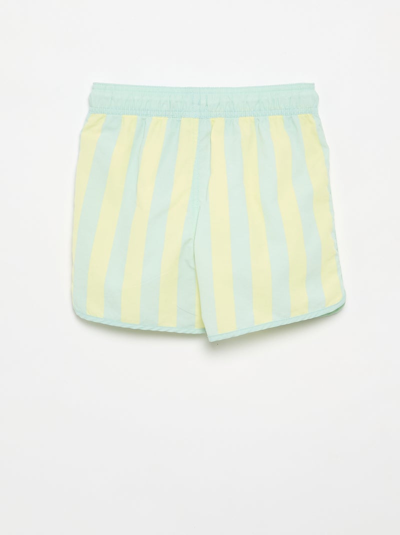 Gestreepte zwemshort Geel - Kiabi