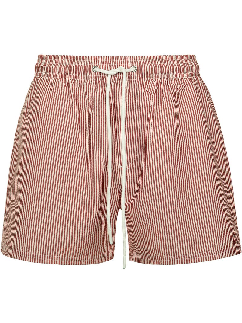 Gestreepte zwemshort men swimwear Rood - Kiabi