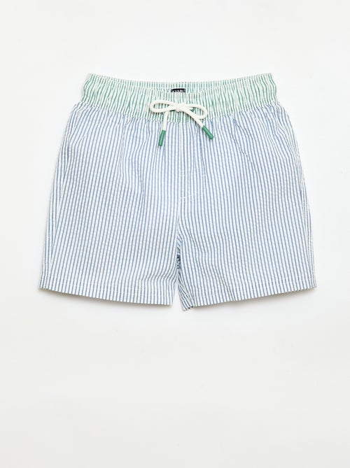 Gestreepte zwemshort met trekkoordjes - Kiabi
