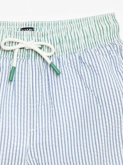 Gestreepte zwemshort met trekkoordjes - Kiabi