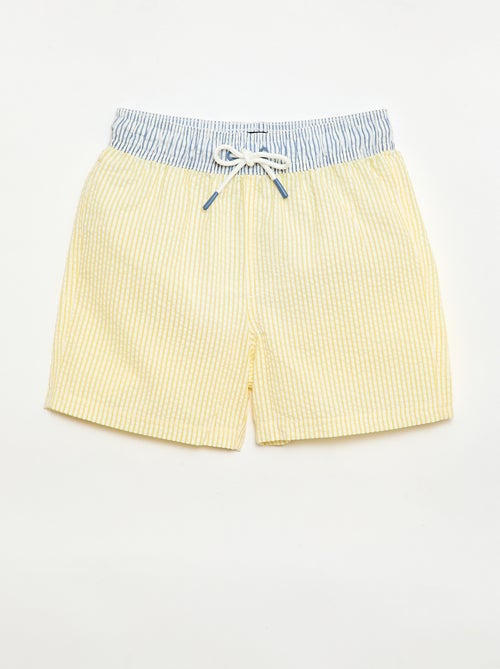 Gestreepte zwemshort met trekkoordjes - Kiabi