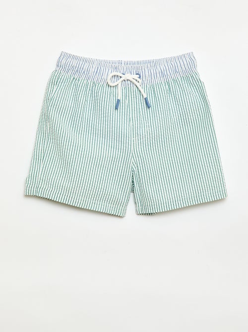 Gestreepte zwemshort met trekkoordjes - Kiabi