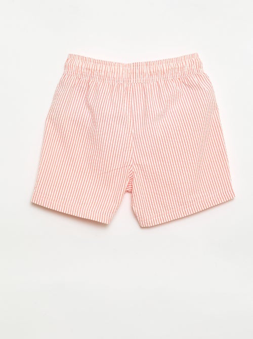 Gestreepte zwemshort met trekkoordjes - Kiabi