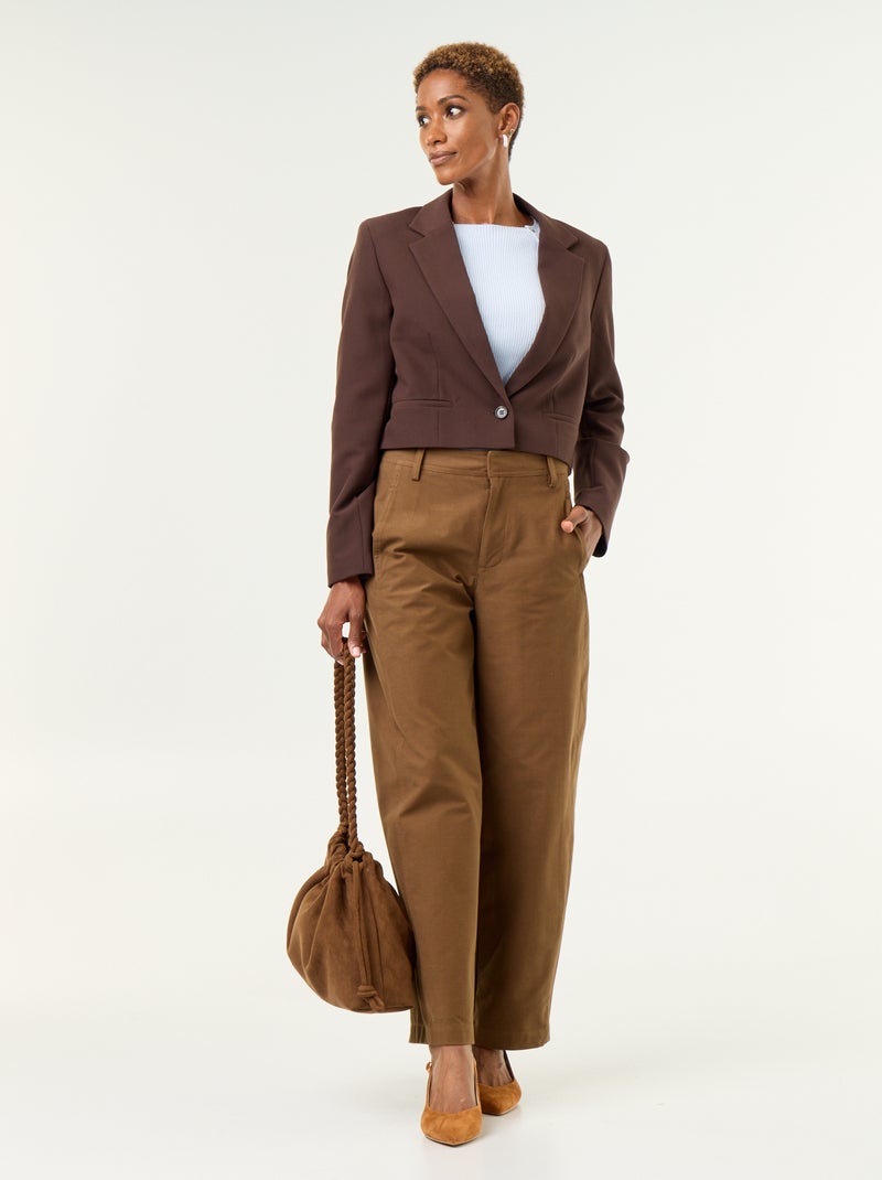 Getailleerde blazer Bruin - Kiabi