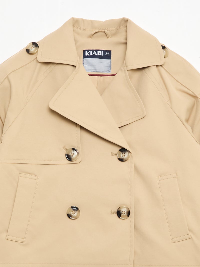 Getailleerde blazer in trenchcoatstijl Biege - Kiabi