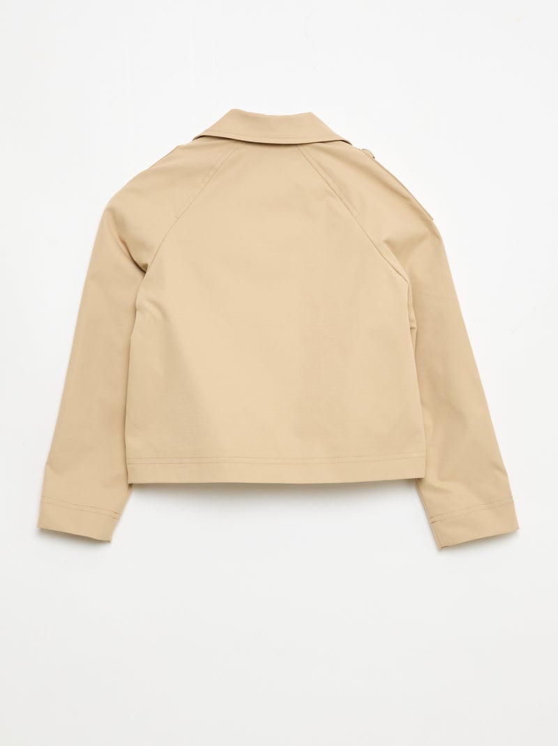 Getailleerde blazer in trenchcoatstijl Biege - Kiabi