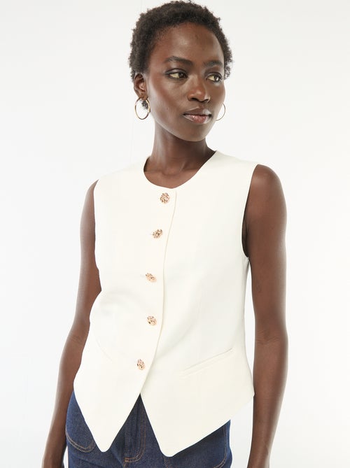 Getailleerde blazer met goudkleurige knopen - Kiabi