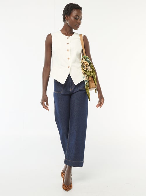 Getailleerde blazer met goudkleurige knopen - Kiabi