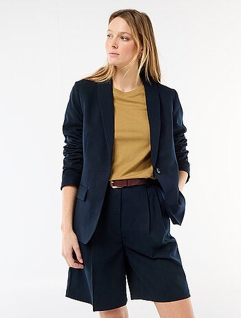 Getailleerde blazer met sjaalkraag