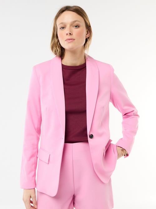Getailleerde blazer met sjaalkraag - Kiabi