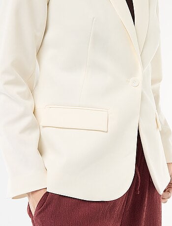 Getailleerde blazer met sjaalkraag