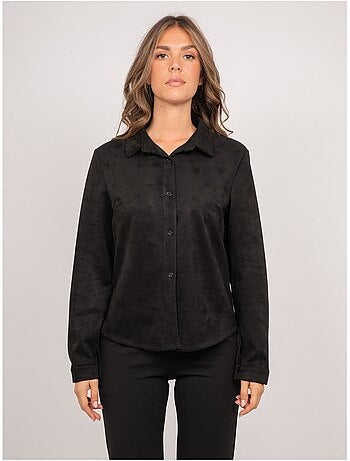 Getailleerde blouse van suèdine ologane