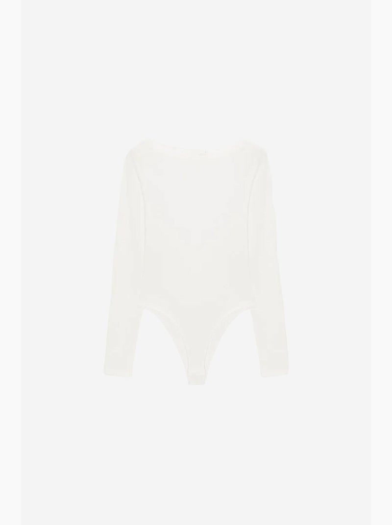 Getailleerde body met boothals dilvin Ecru - Kiabi