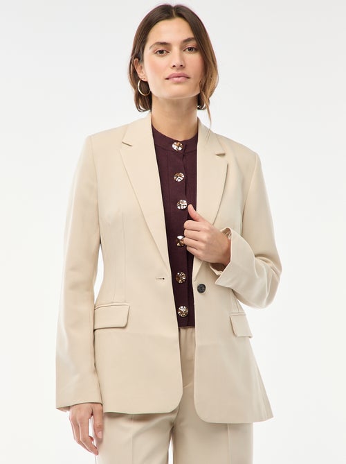Getailleerde, effen blazer - Kiabi