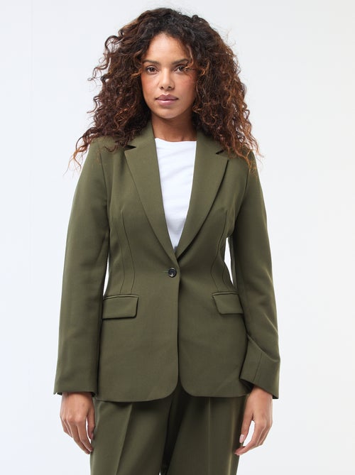 Getailleerde, effen blazer - Kiabi