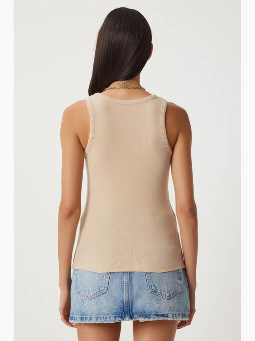 Getailleerde gebreide tanktop met u-hals, 2-pack istanbul - Kiabi Getailleerde gebreide tanktop met u-hals, 2-pack istanbul - Kiabi
