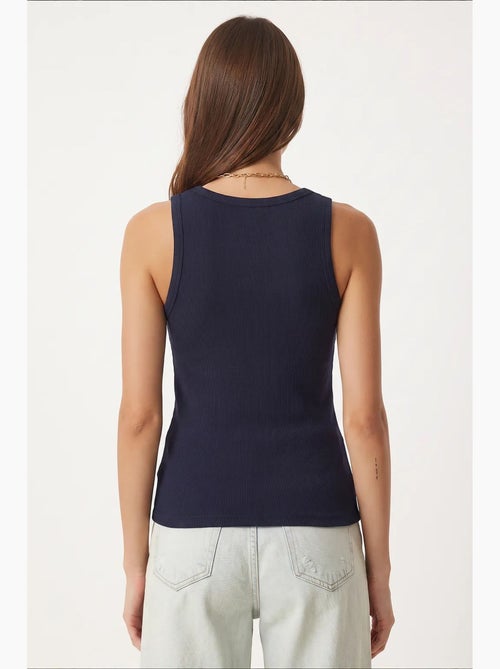 Getailleerde gebreide tanktop met u-hals, 2-pack istanbul - Kiabi Getailleerde gebreide tanktop met u-hals, 2-pack istanbul - Kiabi