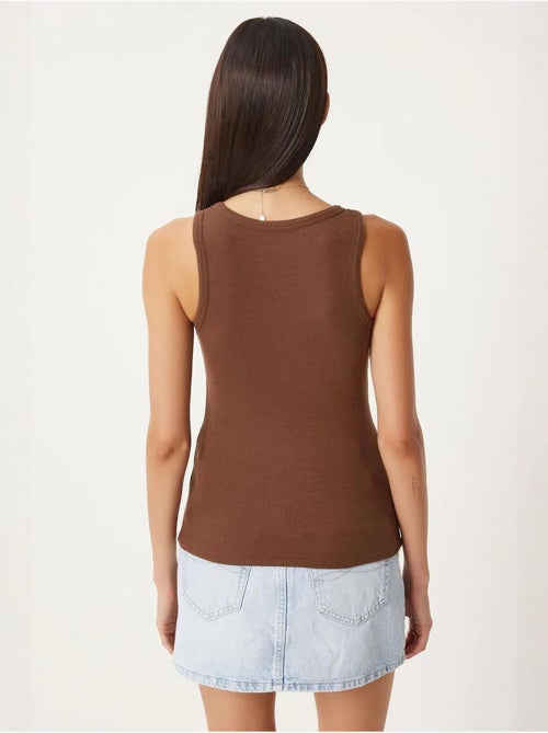 Getailleerde katoenen tanktop met u-hals istanbul - Kiabi Getailleerde katoenen tanktop met u-hals istanbul - Kiabi