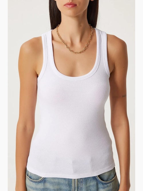 Getailleerde katoenen tanktop met u-hals istanbul - Kiabi Getailleerde katoenen tanktop met u-hals istanbul - Kiabi