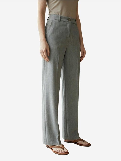 Getailleerde mid-waist broek met rechte pijpen my fashion - Kiabi