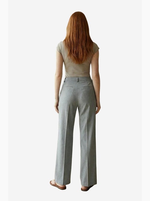 Getailleerde mid-waist broek met rechte pijpen my fashion - Kiabi