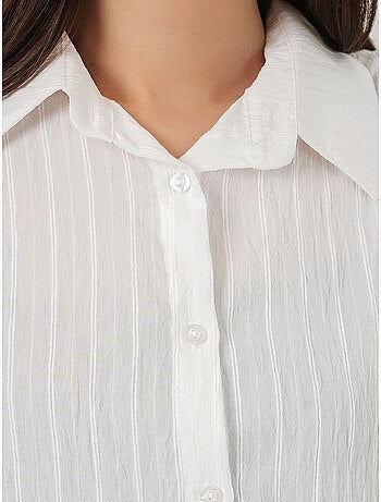 Getextureerd gestreept oversized overhemd met knoopsluiting bdart