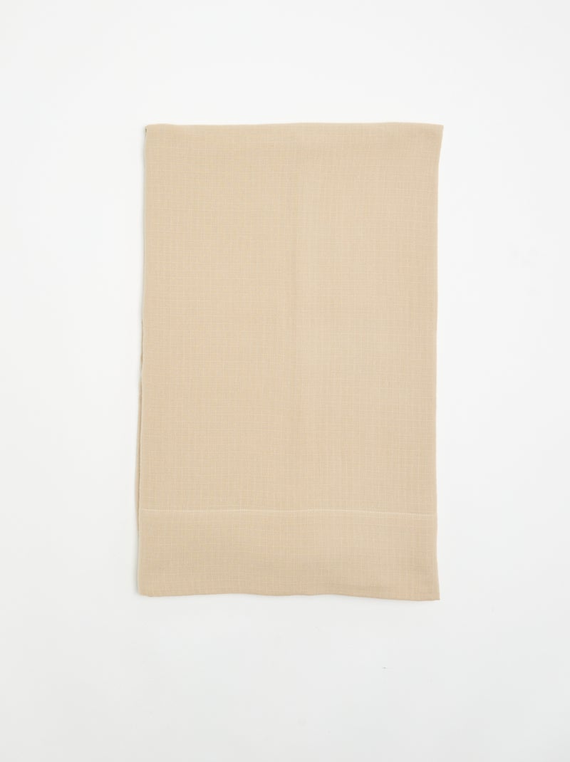 Getextureerd katoenen gordijn - 140 x 240 cm Biege - Kiabi