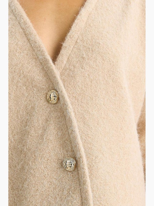Getextureerd vest met v-hals en knopen lucci - Kiabi Getextureerd vest met v-hals en knopen lucci - Kiabi
