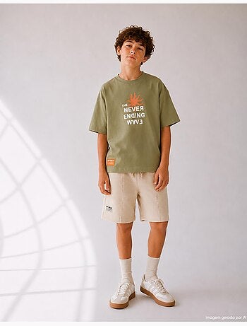 Getextureerde Bermudashorts, MO Fashion