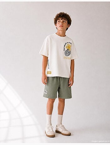 Getextureerde Bermudashorts, MO Fashion