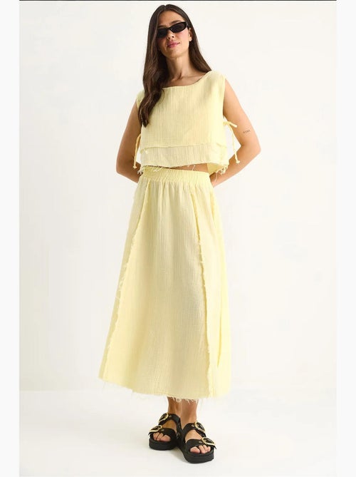 Getextureerde blouse- en rokset van mousseline, tweedelige set lucci - Kiabi Getextureerde blouse- en rokset van mousseline, tweedelige set lucci - Kiabi