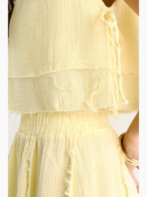 Getextureerde blouse- en rokset van mousseline, tweedelige set lucci - Kiabi Getextureerde blouse- en rokset van mousseline, tweedelige set lucci - Kiabi