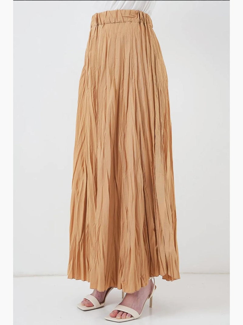 Getextureerde maxi-rok bdart Camel - Kiabi