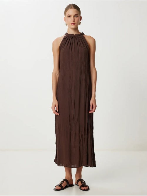 Getextureerde midi-jurk met halternek istanbul - Kiabi Getextureerde midi-jurk met halternek istanbul - Kiabi