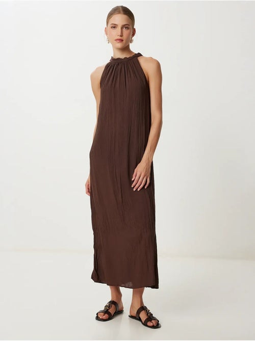 Getextureerde midi-jurk met halternek istanbul - Kiabi Getextureerde midi-jurk met halternek istanbul - Kiabi