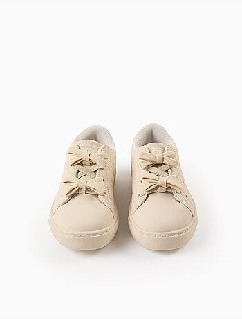 Getextureerde sneakers met strikjes