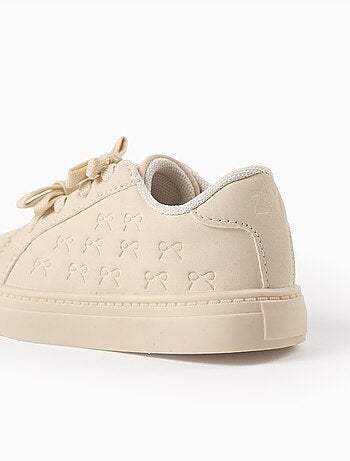 Getextureerde sneakers met strikjes